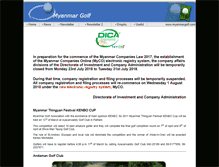 Tablet Screenshot of myanmargolf.com